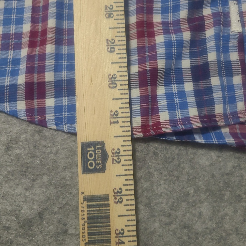 Peter Millar Button Down Shirt Mens Large Multi Color Plaid Long Sleeve Cotton - Picture 7 of 7